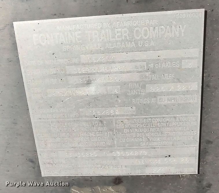 image for item MJ9278 2012 Fontaine Magnitude 55H  lowboy equipment trailer