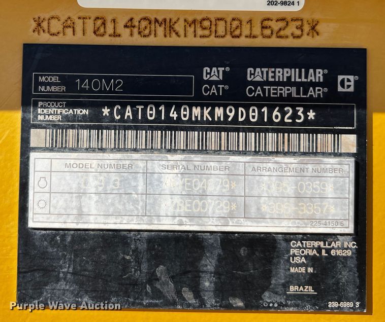 image for item DO8880 2013 Caterpillar 140M2 VHP Plus  motor grader