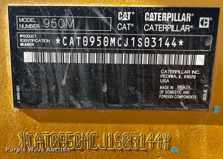 image for item DO8883 2020 Caterpillar 950M  wheel loader