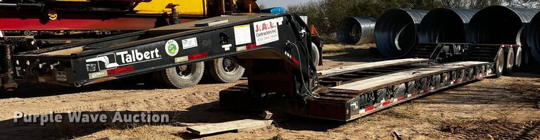 image for item DO8897 2013 Talbert  lowboy equipment trailer