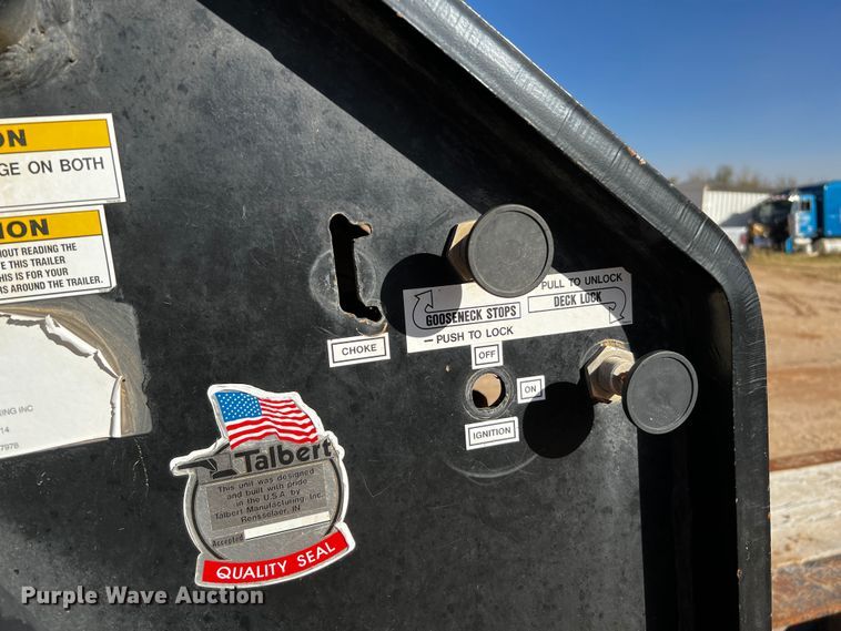 image for item DO8897 2013 Talbert  lowboy equipment trailer