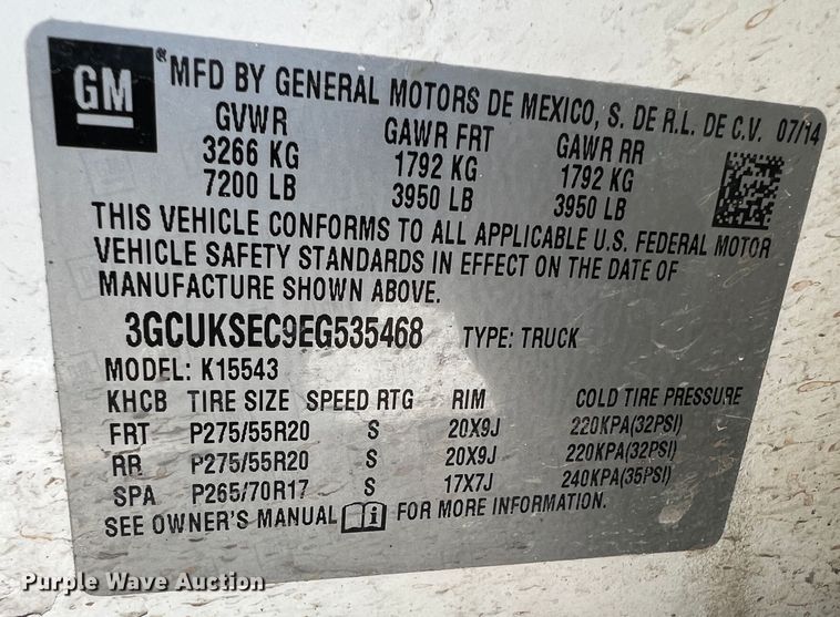 image for item DO8935 2014 Chevrolet Silverado 1500  Crew Cab pickup truck