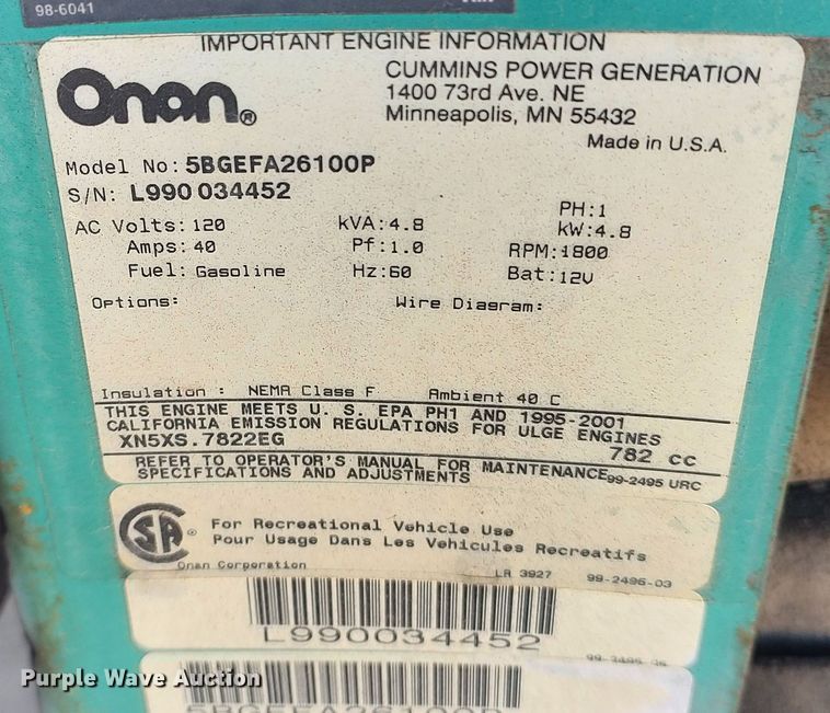 image for item LK9450 2000 Winnebago Adventurer  RV