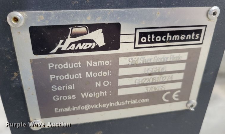 image for item LY9844 Handy Attachments HSGB96  skid steer grader