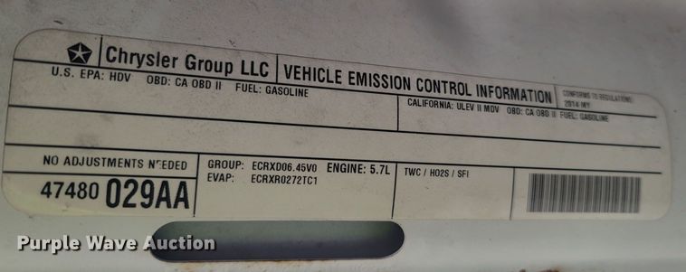 image for item MH9619 2014 Dodge Ram 2500HD  Crew Cab pickup truck