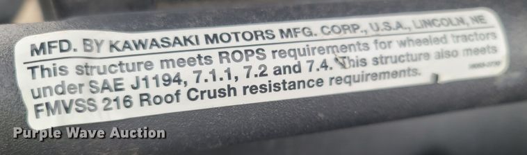 image for item MH9627 2016 Kawasaki Mule 4010  utility vehicle