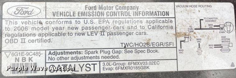 image for item MI9601 2006 Mercury Montego