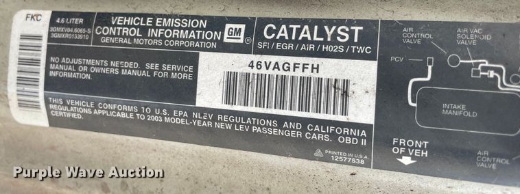 image for item MI9605 2003 Cadillac DeVille