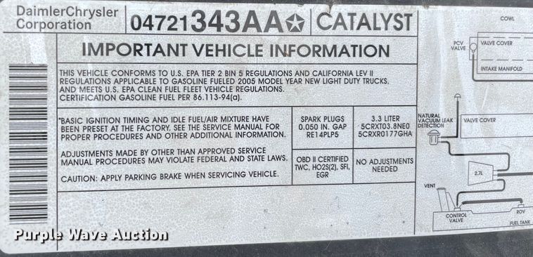 image for item MI9615 2005 Dodge Grand Caravan SE  van