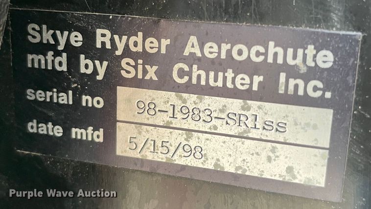 image for item MI9638 1998 Six Chuter Skye Ryder Aerochute power parachute