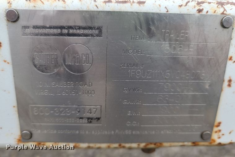 image for item MH9631 2005 Sauber 1506-B  reel trailer