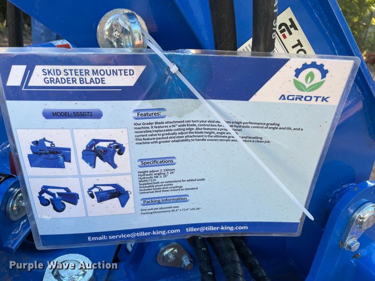 image for item MR9466 TopCat SSSG72  skid steer grader