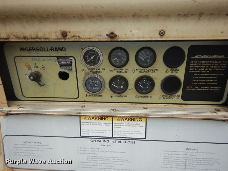 image for item DI6945 1995 Ingersoll Rand P175WJD  air compressor