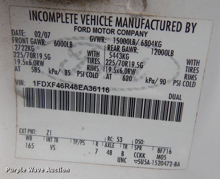 image for item DI6958 2008 Ford F450 Super Duty XL  refuse truck