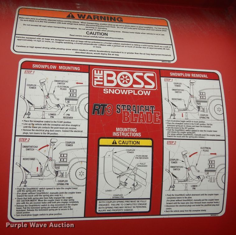 image for item DI6991 Boss STB07738  snow plow