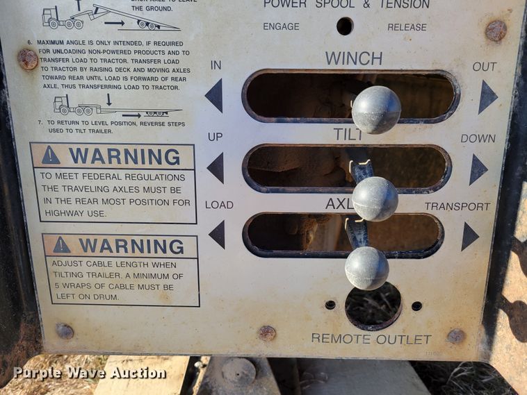 image for item DM8130 2005 Landoll 610B-53  drop tilt deck equipment trailer