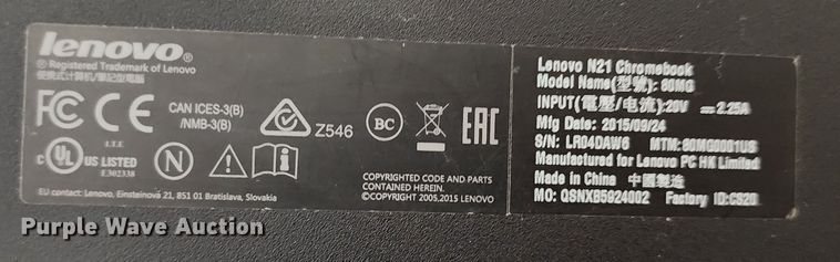 image for item IL9081 (9) Lenovo N21 Chromebook laptops