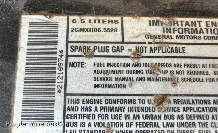 image for item JD9649 2002 Chevrolet Express G3500  school bus