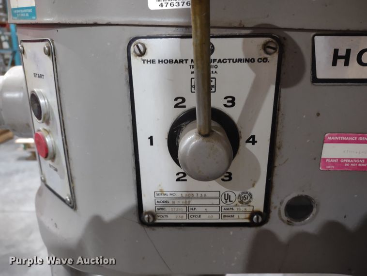 image for item JK9100 Hobart H-600  mixer