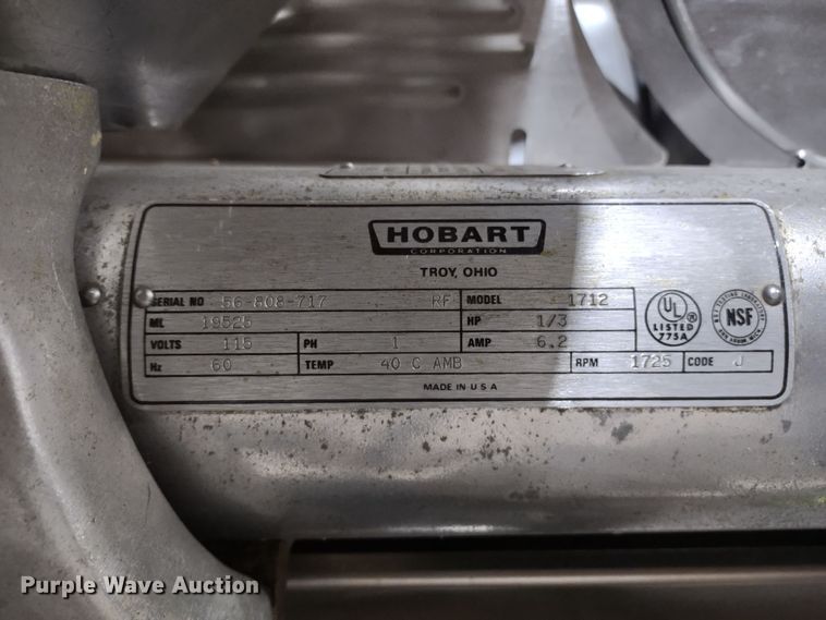 image for item JK9103 Hobart 1712  meat slicer