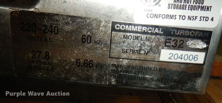 image for item JR9030 Moffat Turbofan 32  convection oven