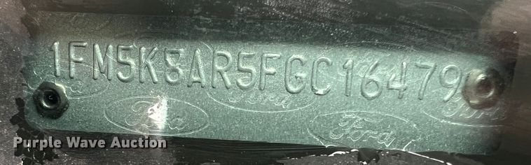 image for item JU9739 2015 Ford Explorer Police Interceptor  SUV