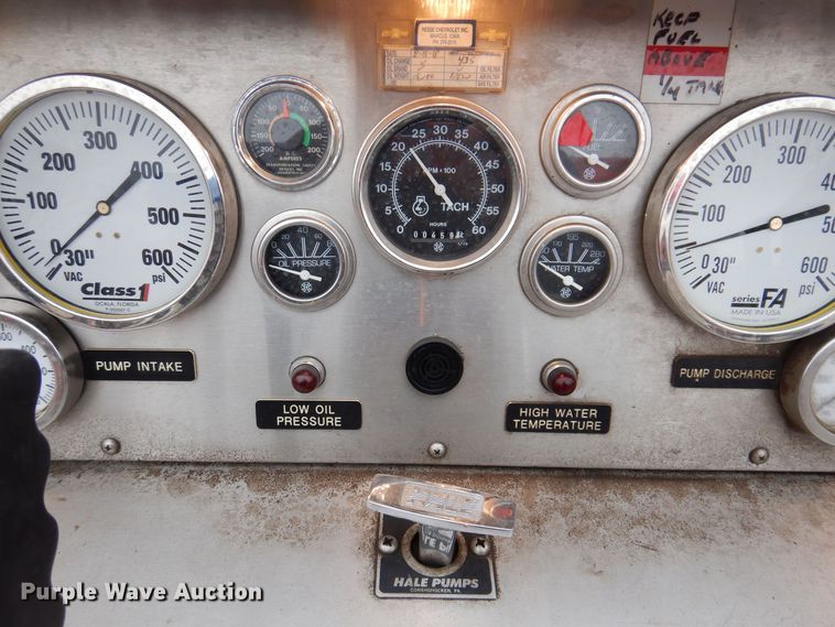 image for item KW9566 1992 Chevrolet Kodiak C5500  pumper fire truck