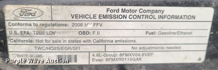 image for item MH9662 2008 Ford Crown Victoria Police Interceptor