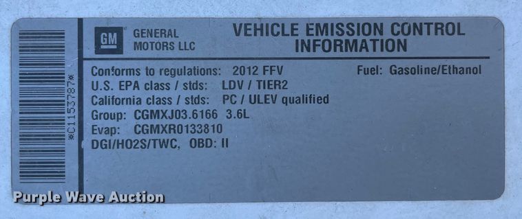 image for item MI9656 2012 Chevrolet Impala