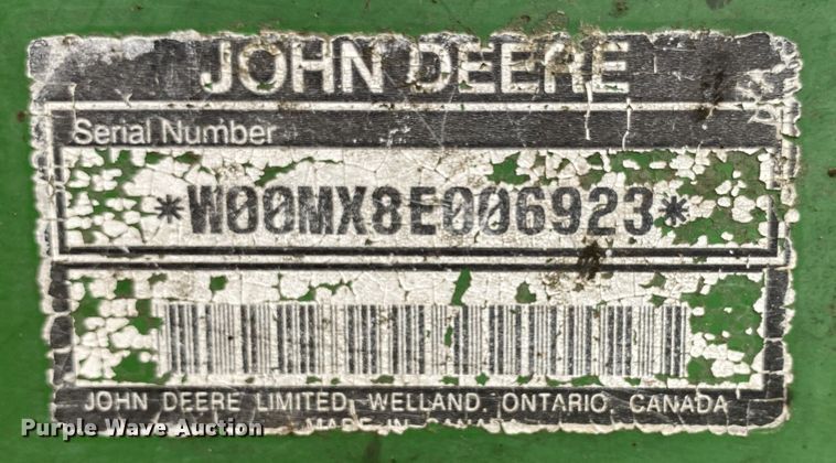 image for item DN8111 John Deere MX8  rotary mower