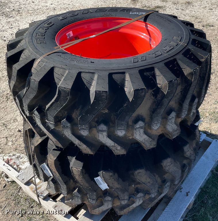 image for item MI9658 (2) 15x19.5 tires and wheels