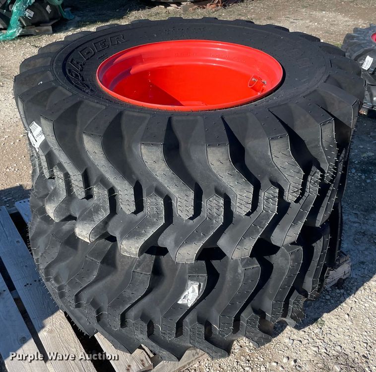 image for item MI9663 (2) 15x19.5 tires and wheels