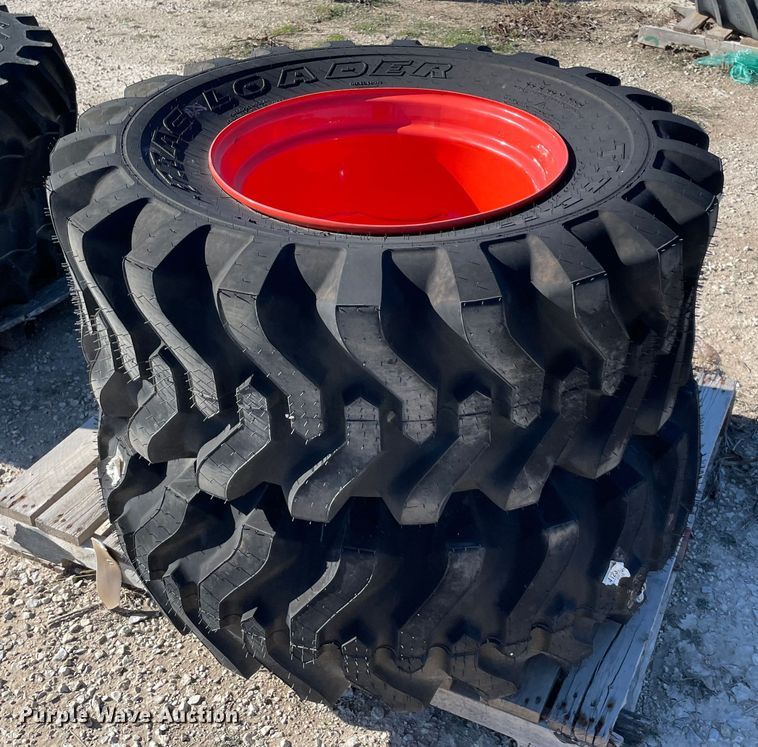 image for item MI9663 (2) 15x19.5 tires and wheels