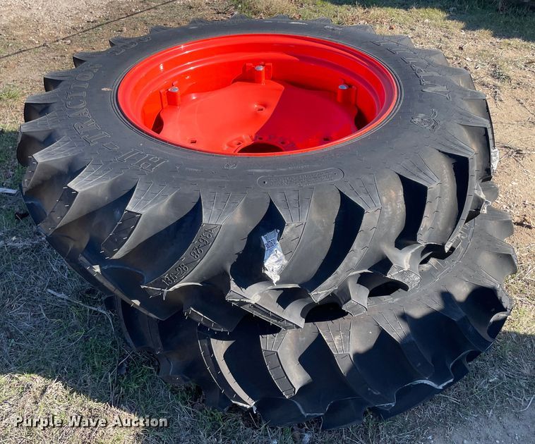 image for item MI9667 (2) 13.6-28 tires and wheels