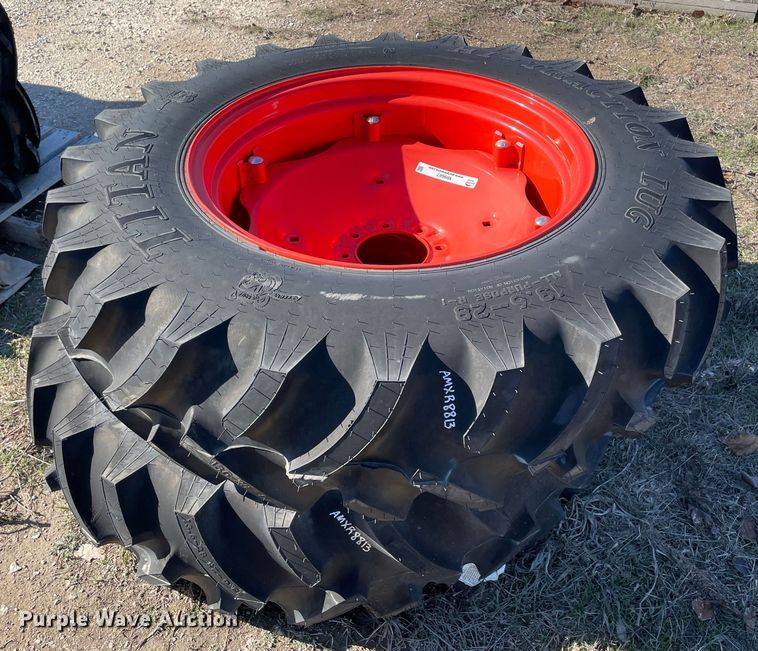 image for item MI9667 (2) 13.6-28 tires and wheels