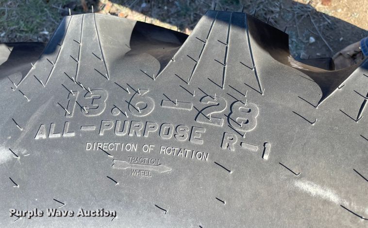 image for item MI9667 (2) 13.6-28 tires and wheels