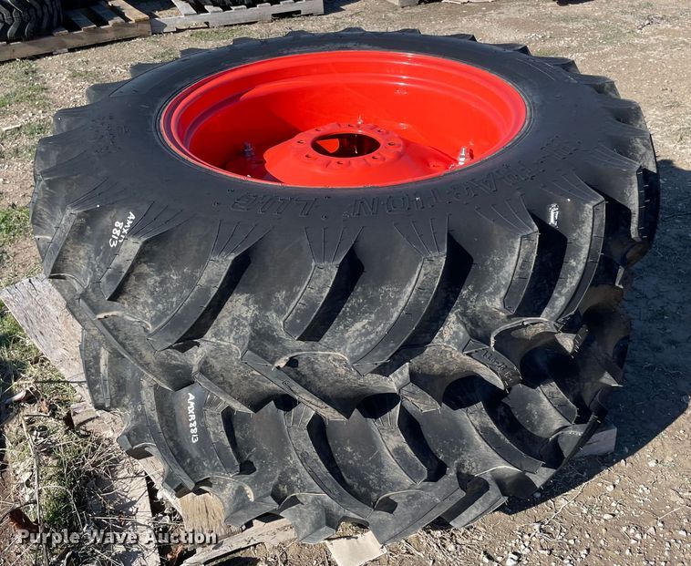 image for item MI9673 (2) 13.6-28 tires and wheels