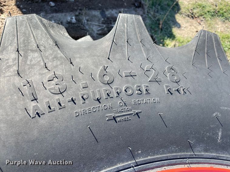 image for item MI9673 (2) 13.6-28 tires and wheels