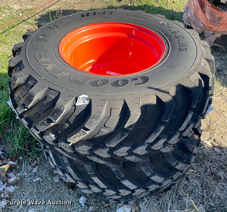 image for item MI9678 (2) 15-19.5 tires and wheels