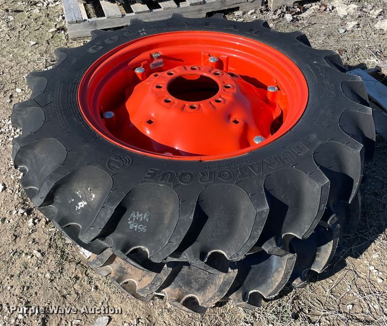 image for item MI9684 (2) 9.5-24 tires and wheels