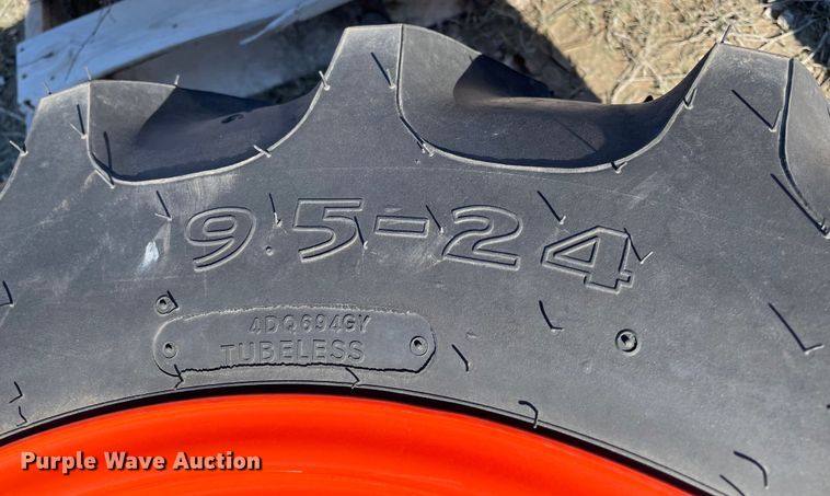 image for item MI9684 (2) 9.5-24 tires and wheels