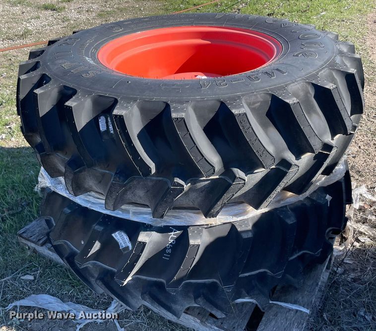 image for item MI9687 (2) 14.9-24 tires and wheels