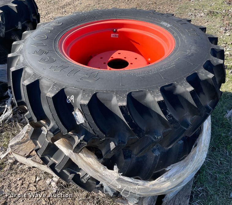 image for item MI9687 (2) 14.9-24 tires and wheels