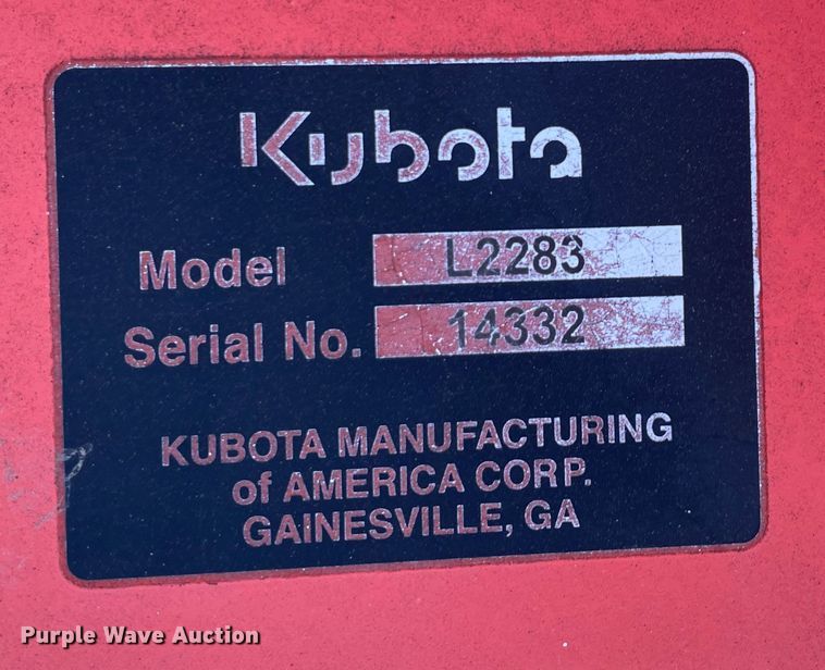 image for item MI9702 Kubota L2283  loader bucket