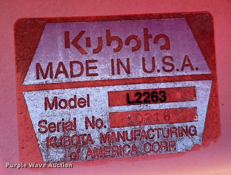 image for item MI9705 Kubota L2263  loader bucket