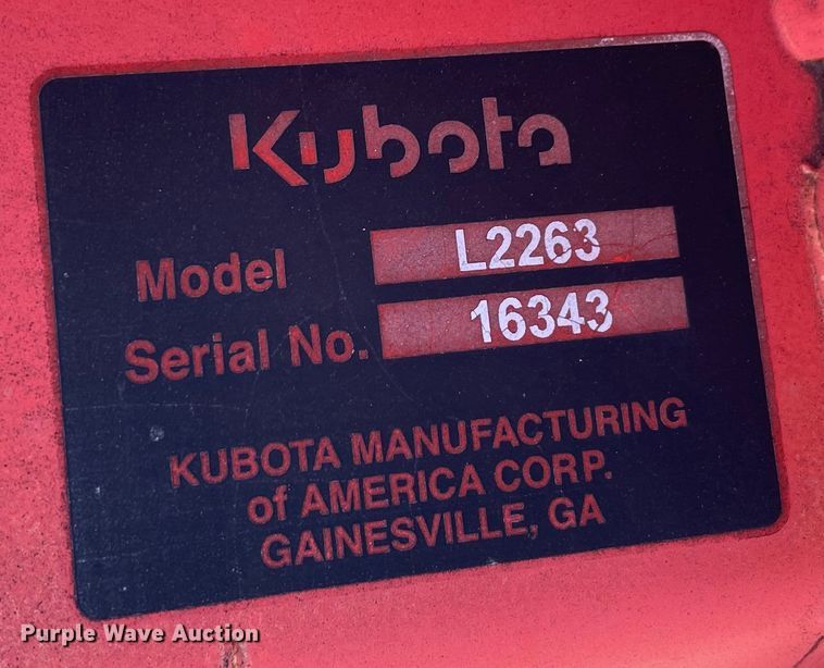 image for item MI9707 Kubota L2263  loader bucket