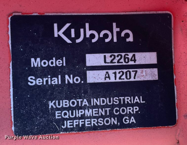 image for item MI9708 Kubota L2264  loader bucket