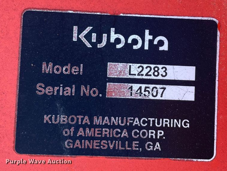 image for item MI9709 Kubota L2283  loader bucket