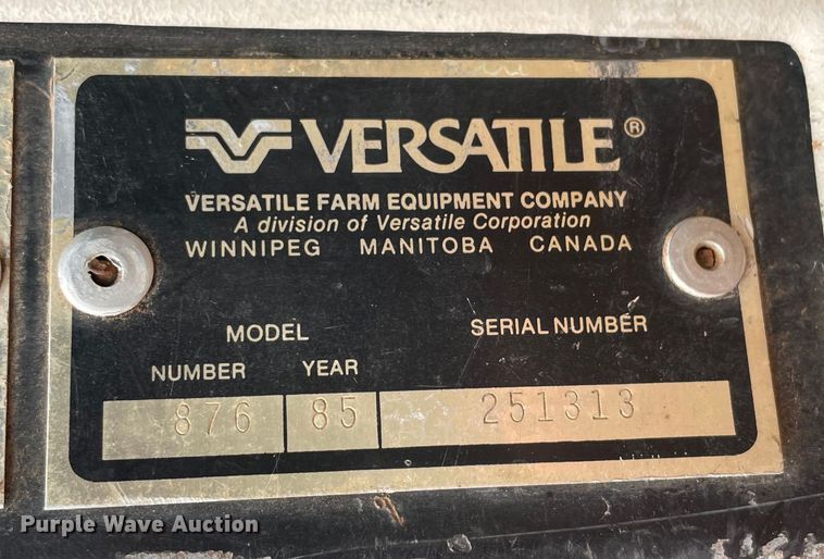 image for item MI9728 1985 Versatile 876  4WD tractor