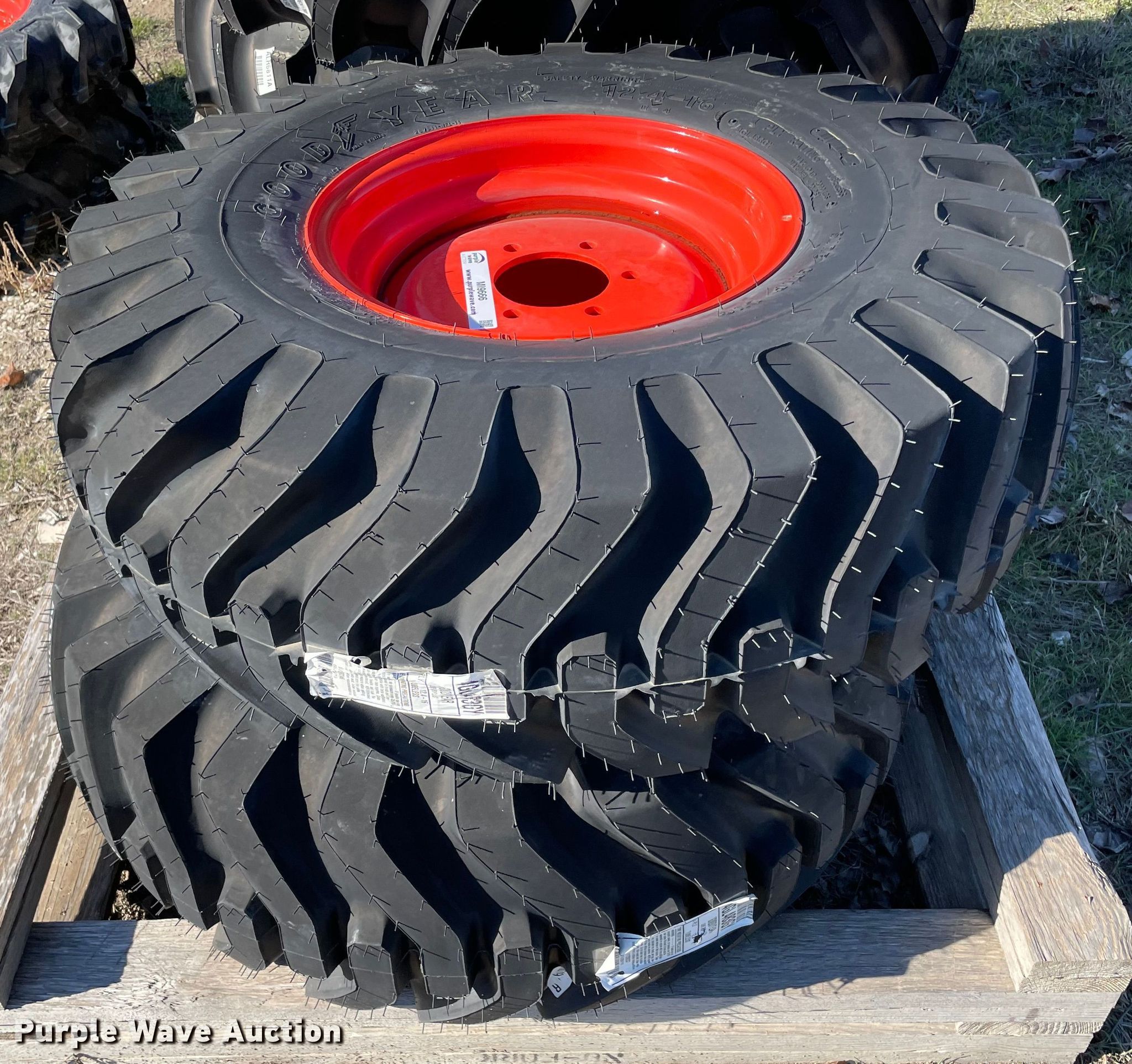 (2) 12.416 tires and wheels in Norman, OK Item MI9666 sold Purple Wave